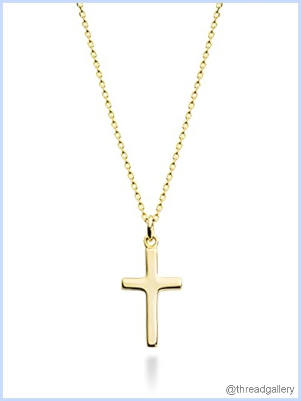 Italian 925 Sterling Silver Dainty Cross Necklace